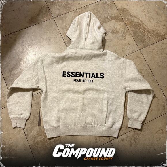 Essentials - Hooded Sweatshirt - Light Oatmeal - Small / Medium - New - Picture 2 of 3
